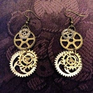 Earrings--Steampunk Gears